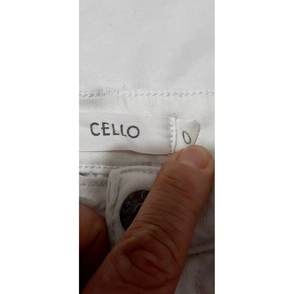 Cello Destroy White  Jeans Women's Size 0 last one #9 - Picture 5 of 7